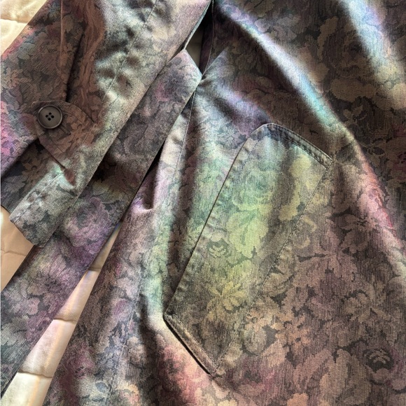 Vintage London Fog floral trench rain coat - Picture 16 of 17